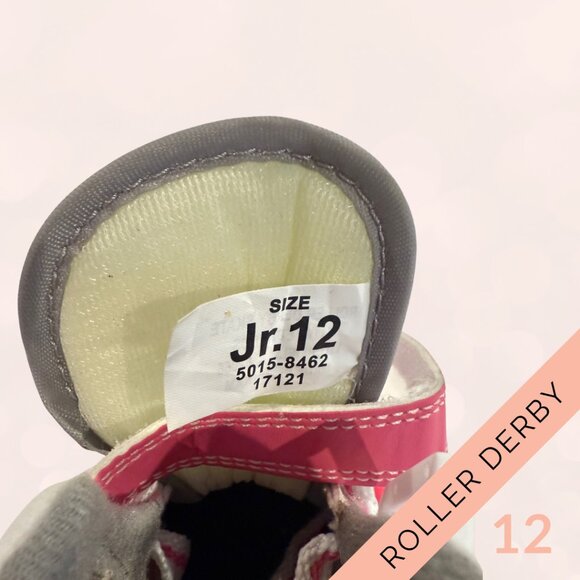 Roller Derby Girls Adjustable Roller Skates – Pink & White – Size Jr 12 - Picture 4 of 6